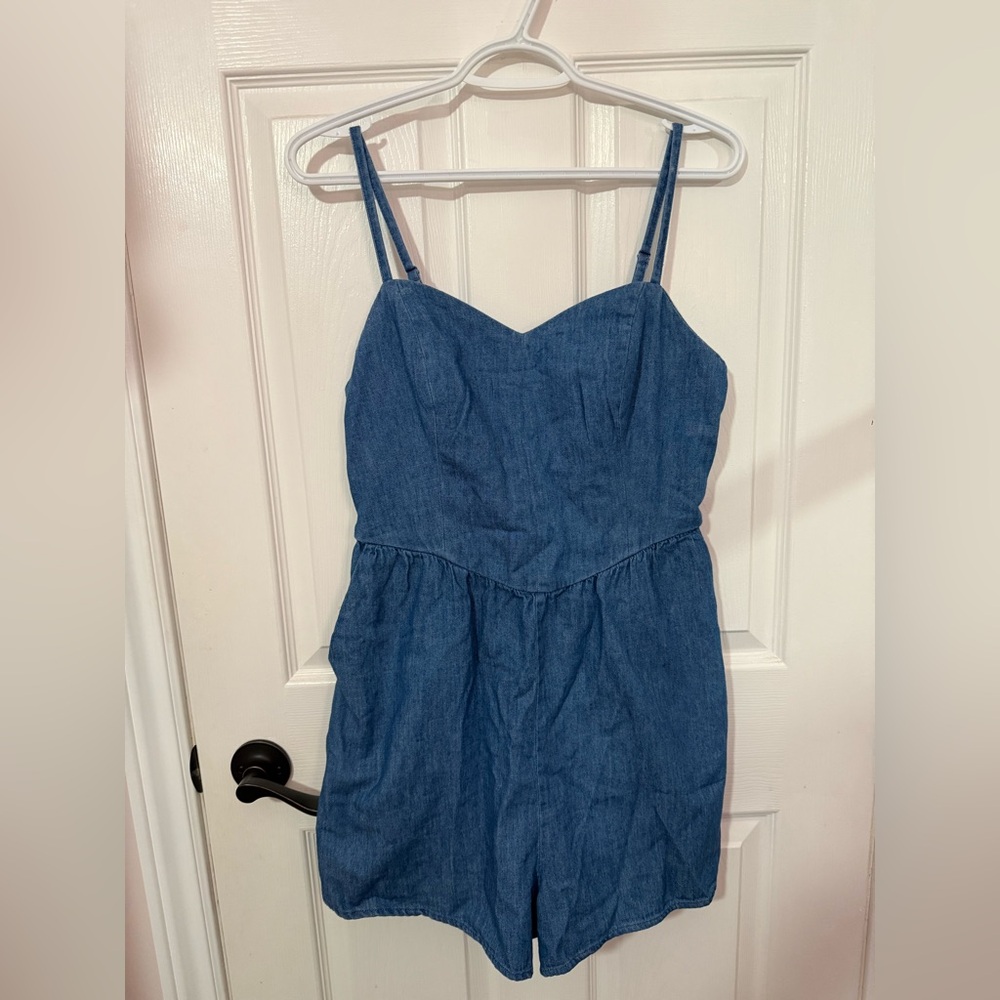 Old Navy Blue Denim Romper